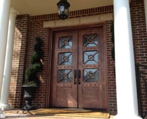 decorative iron door installation
